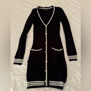 SHEIN Long Sleeve Sweater Dress with Buttons